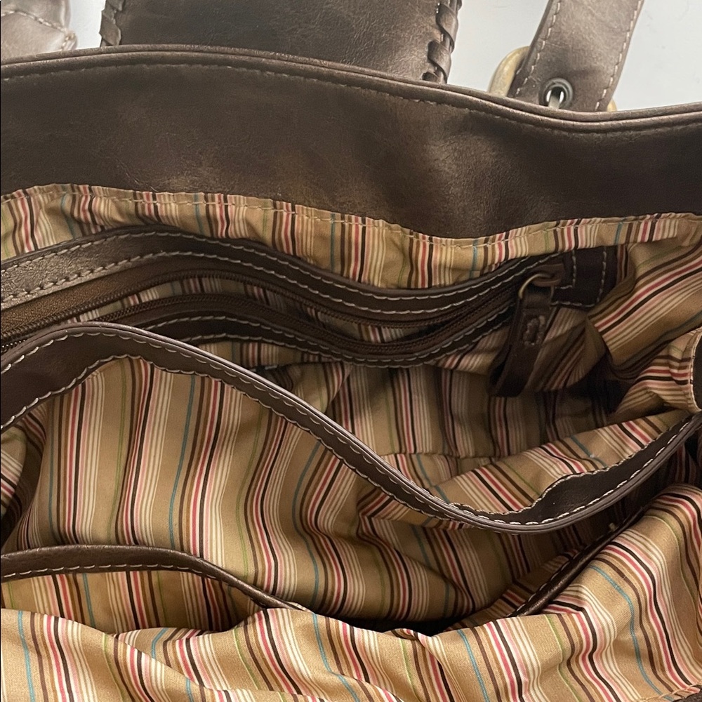 Stylish Brown Leather Women's Bag - Picture 6 of 8